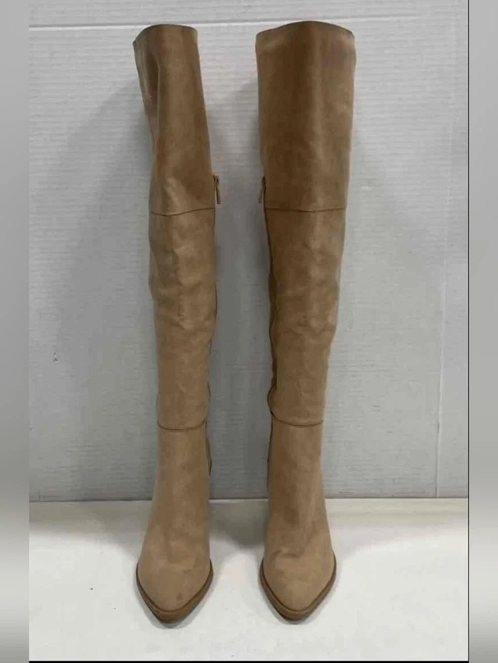 MICHAEL KORS Knee High Tan Suede 